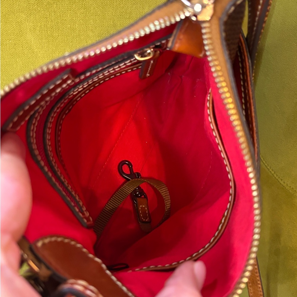 Dooney & Bourke Lizard Embossed Brown Crossbody Bag - Picture 5 of 8